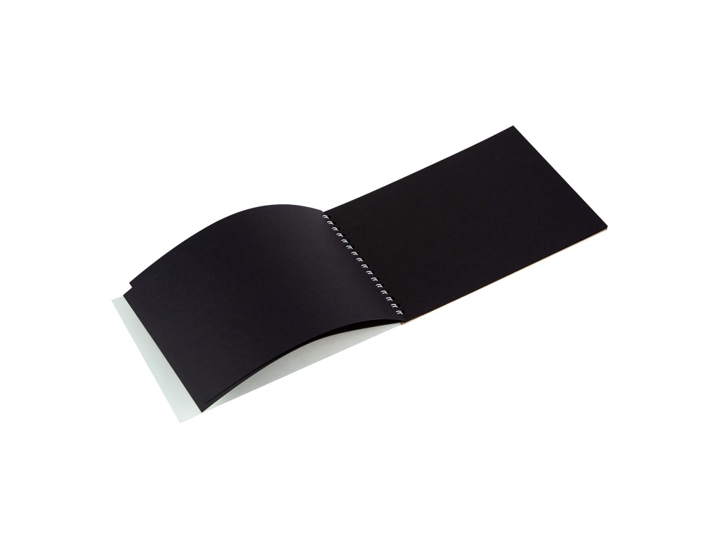 Скетчбук на пружине "Я-Художник!", 80 г/м2, А5, 22 л, бумага чёрная, обечайка